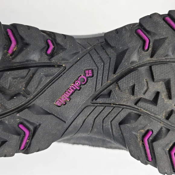 Columbia Crestwood Mid Waterproof Hiking Shoes, Graphite, Bright Plum, Women's 6 - Picture 16 of 16
